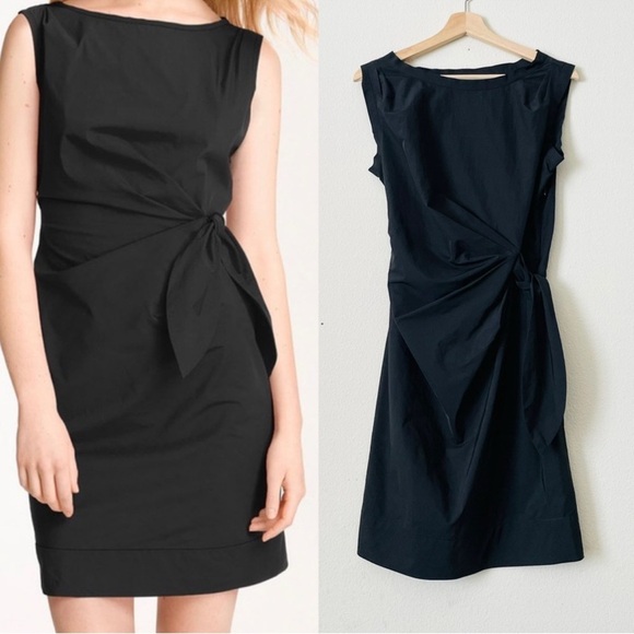 DVF Diane Von Furstenberg SIZE 6 Della black faux wrap sheath mini dress - Picture 1 of 11